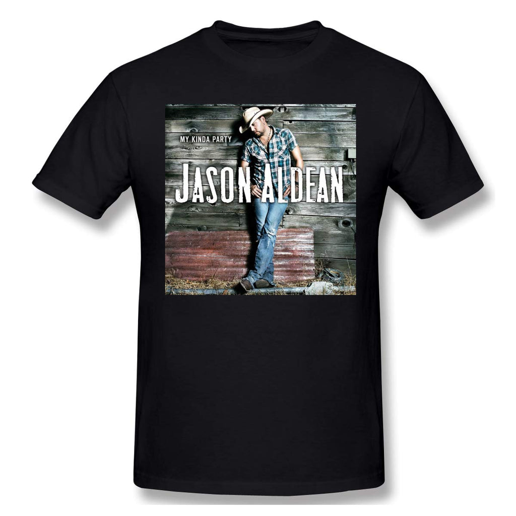 Jason Aldean Men New Short Sleeve Basic Cotton Black T-Shirt