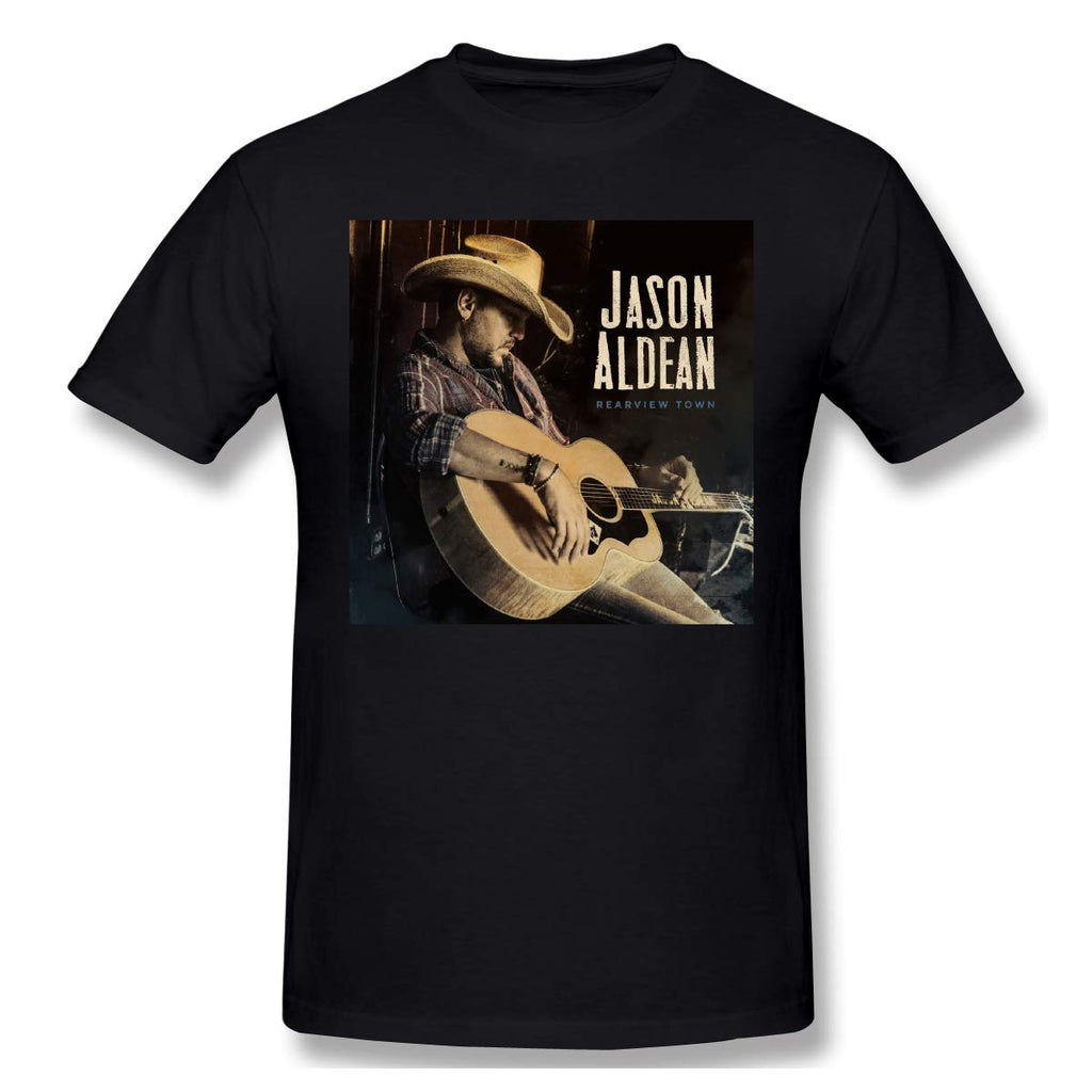 Jason Aldean Men's New Short Sleeve Basic Cotton Black T-Shirt