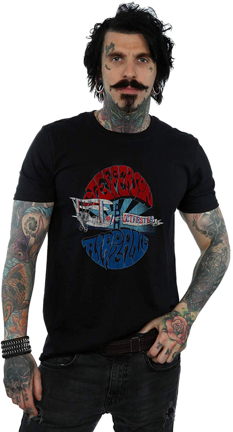 Jefferson Airplane Men's October 66 Black T-Shirt