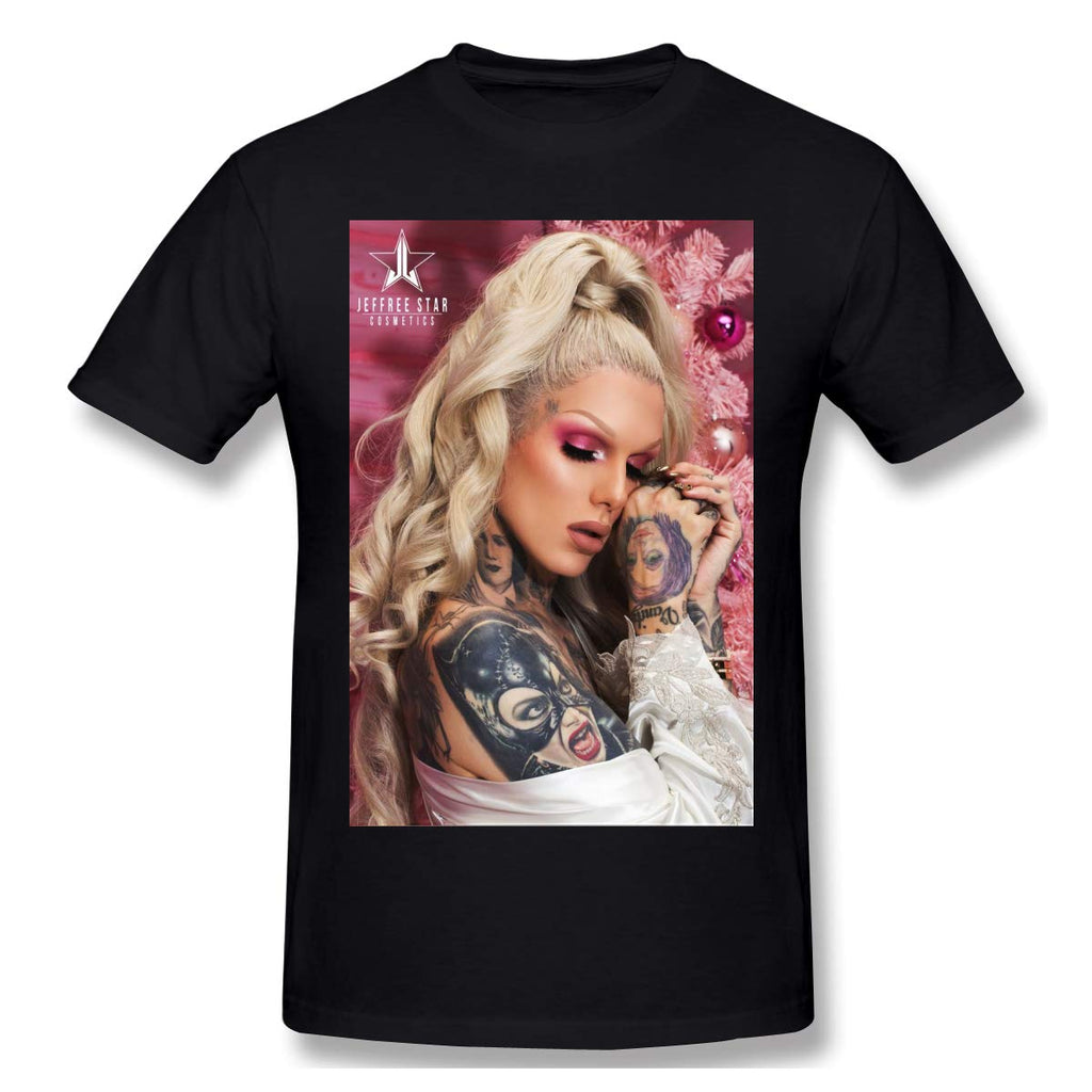 Jeffree Star Men New Short Sleeve Basic Cotton Black T-Shirt