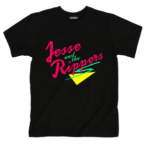 Jesse and The Rippers 80's 90's Music Retro Grunge TBT Sitcom Band Mens Black T-Shirt