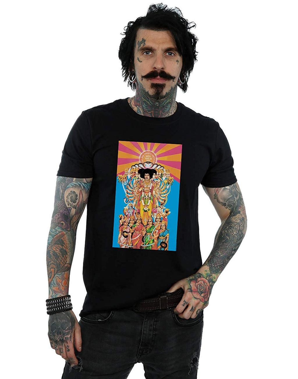Jimi Hendrix Men's Axis: Bold As Love Black T-Shirt