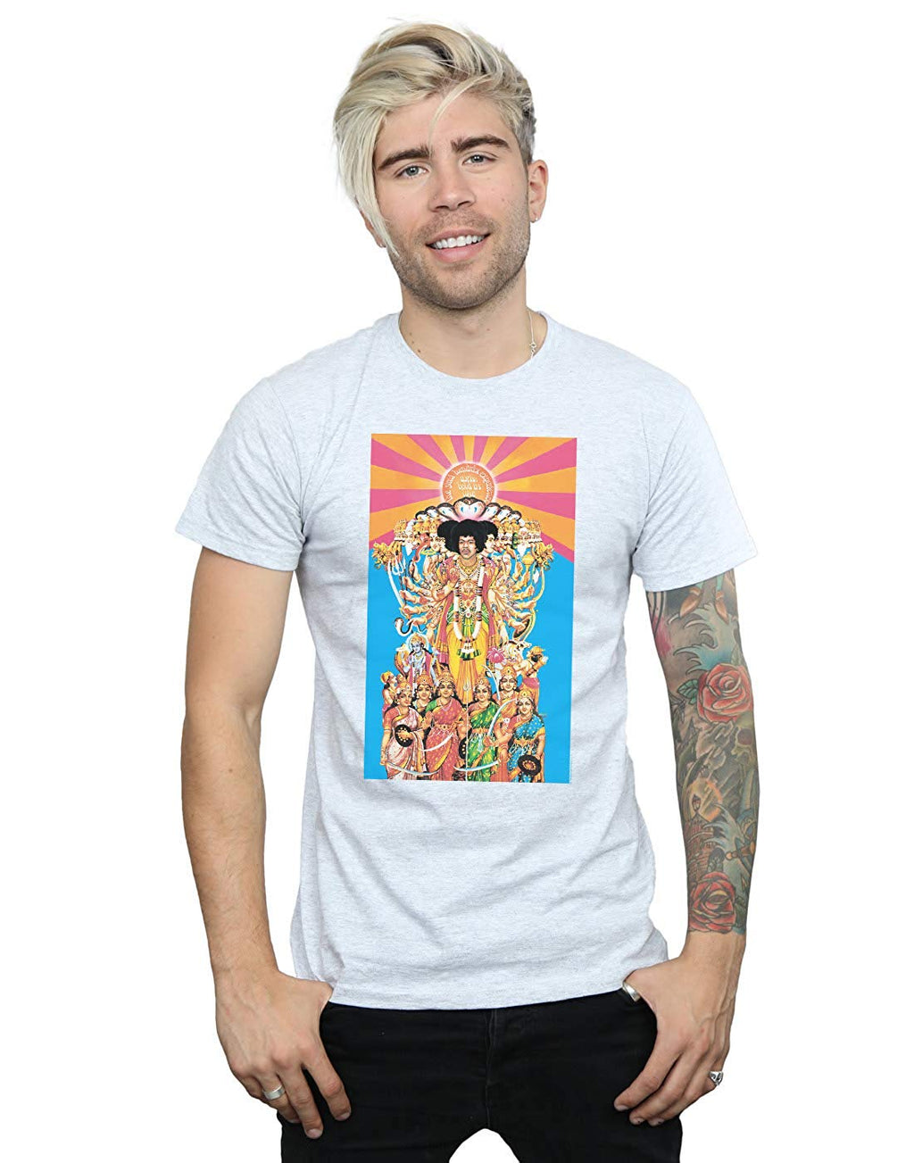 Jimi Hendrix Men's Axis: Bold As Love Sport Grey T-Shirt