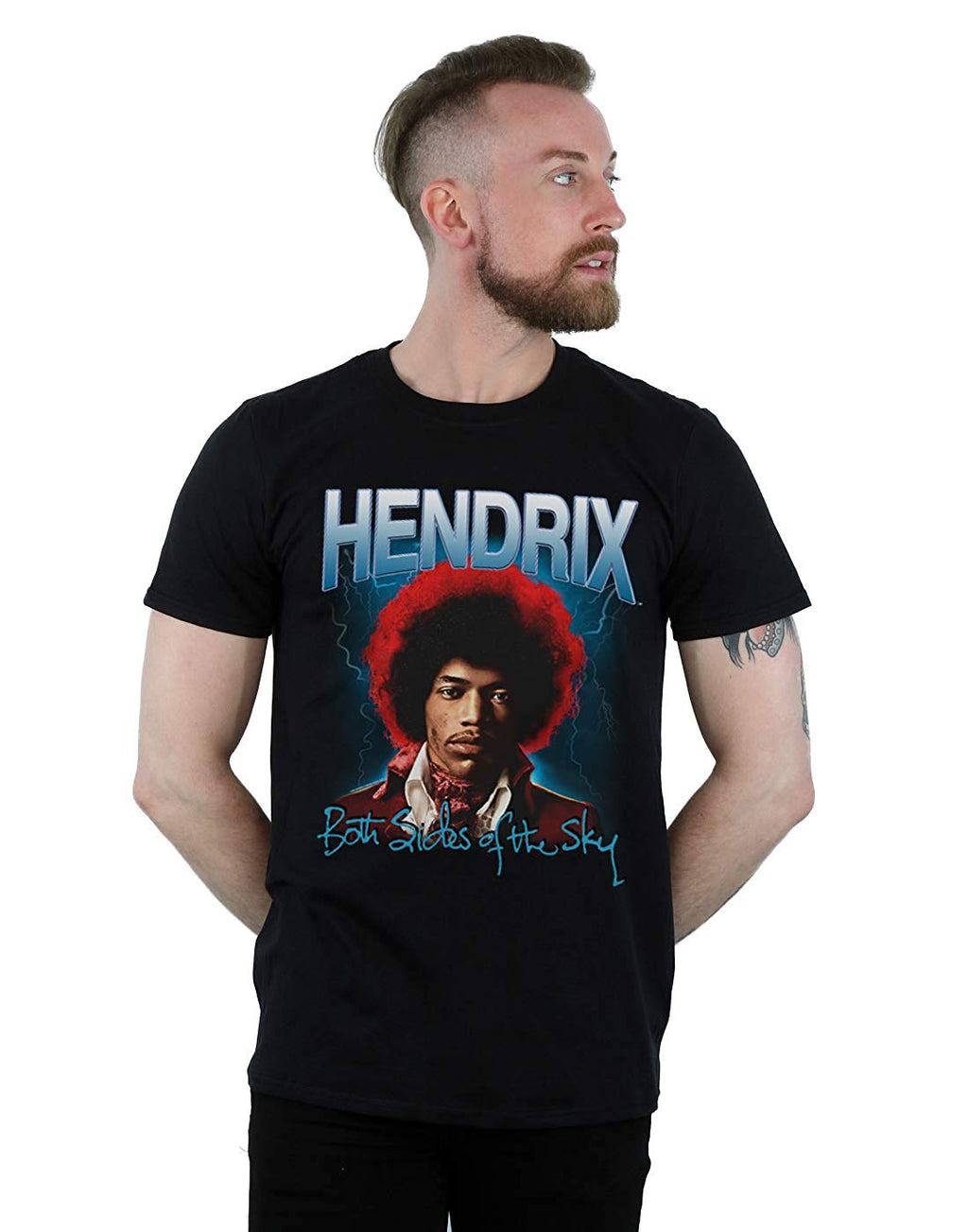 Jimi Hendrix Men's Both Sides of The Sky Black T-Shirt