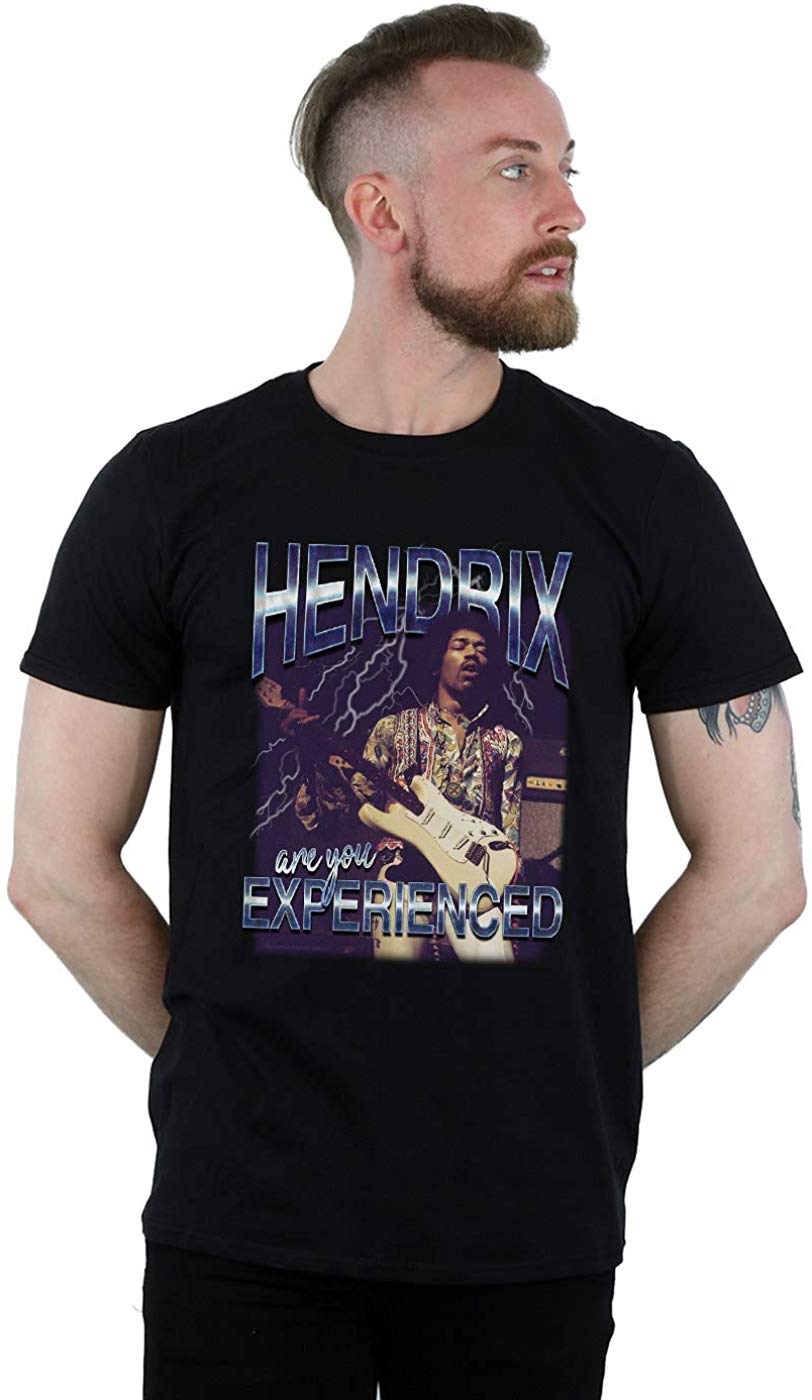 Jimi Hendrix Men's Lightning Experience Black T-Shirt