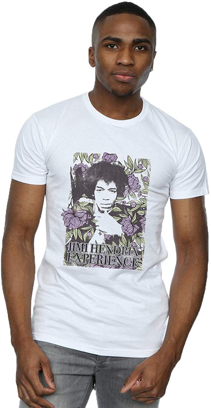 Jimi Hendrix Men's Vogue Floral White T-Shirt