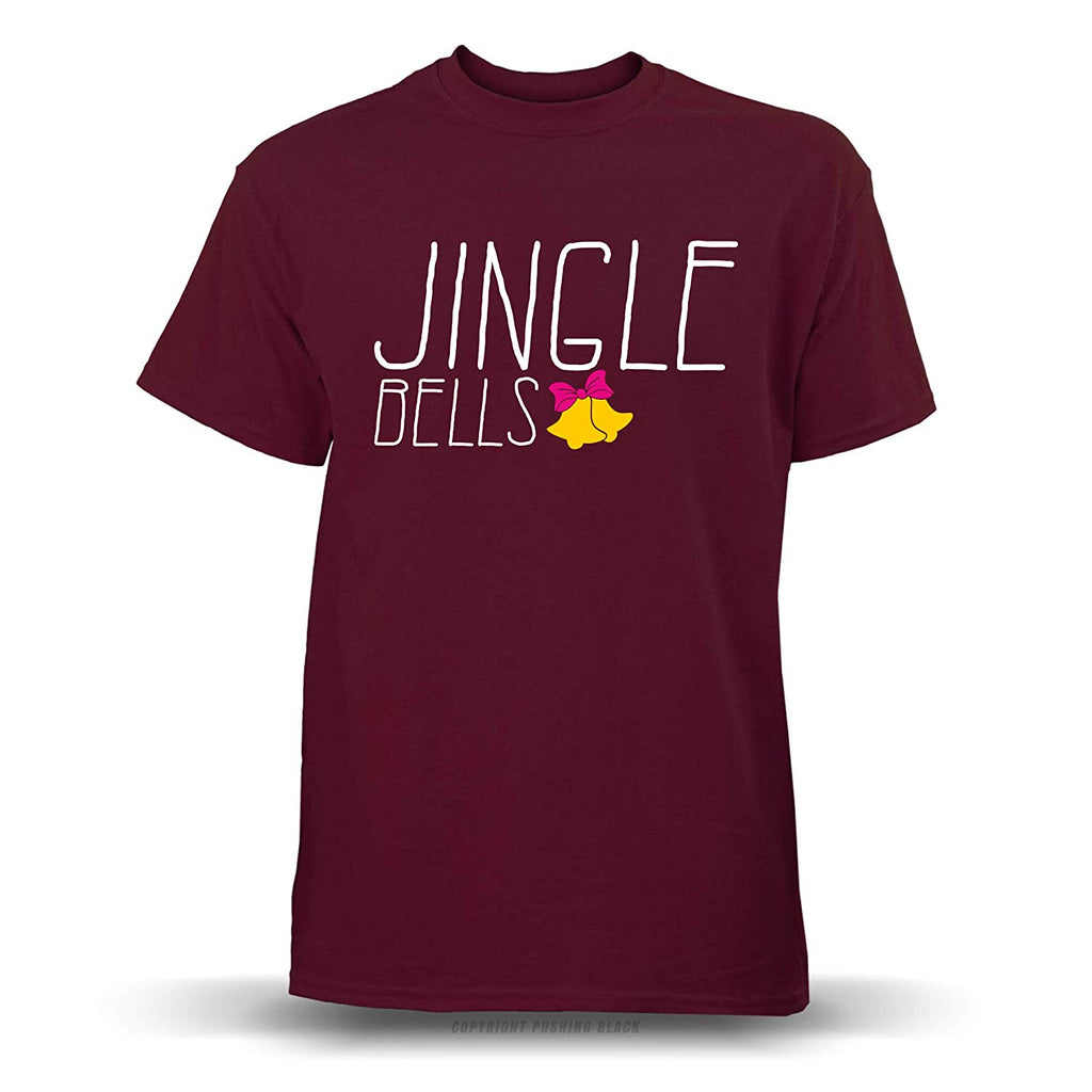 Jingle Bells Holiday' Unisex Maroon T-Shirt