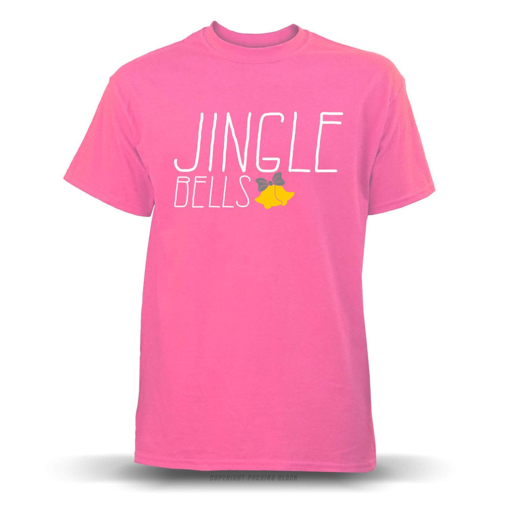 Jingle Bells Holiday' Unisex Safety Pink T-Shirt