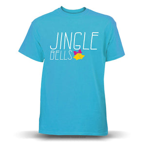 Jingle Bells Holiday' Unisex Tropical Blue T-Shirt