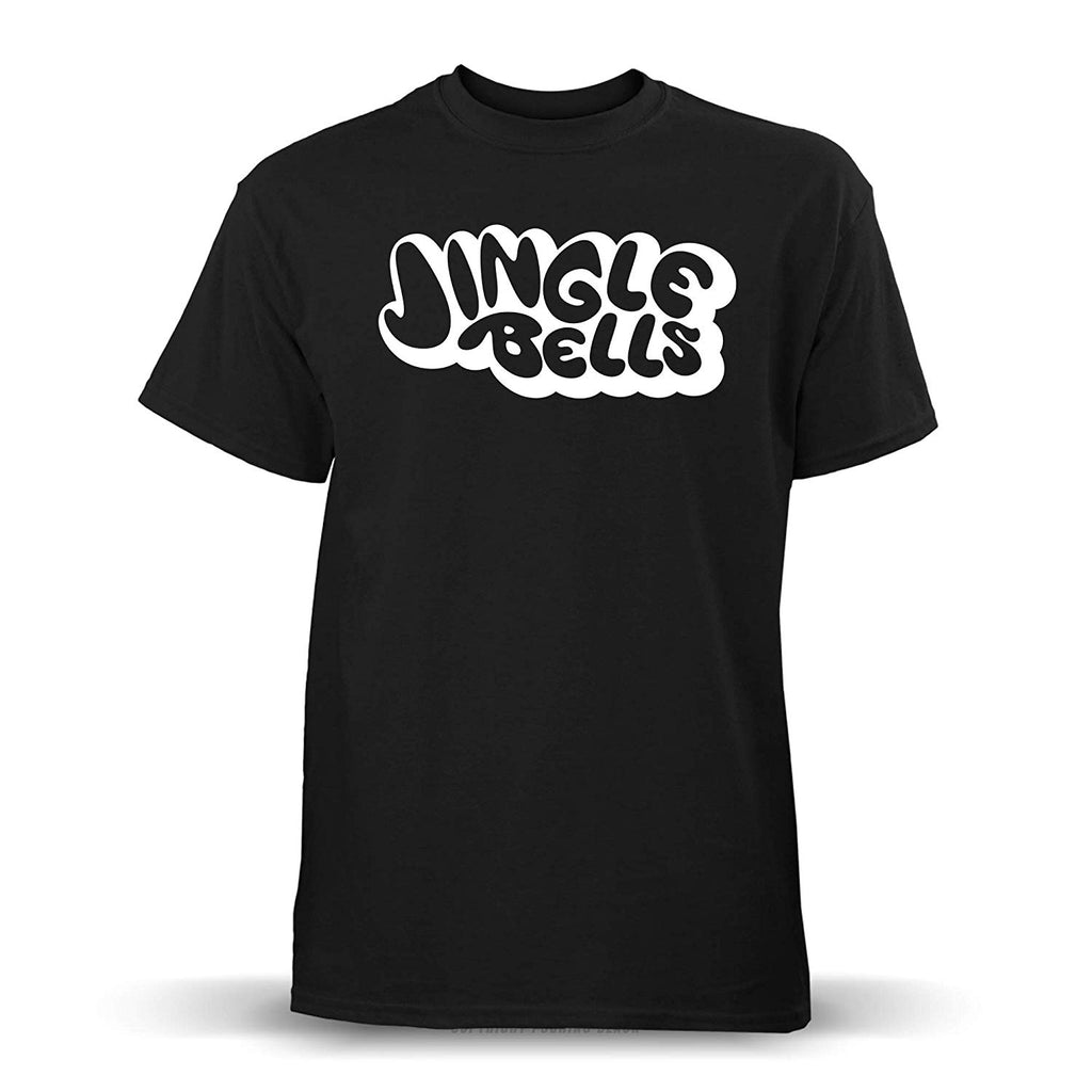 Jingle Bells Stencil' Unisex Black T-Shirt