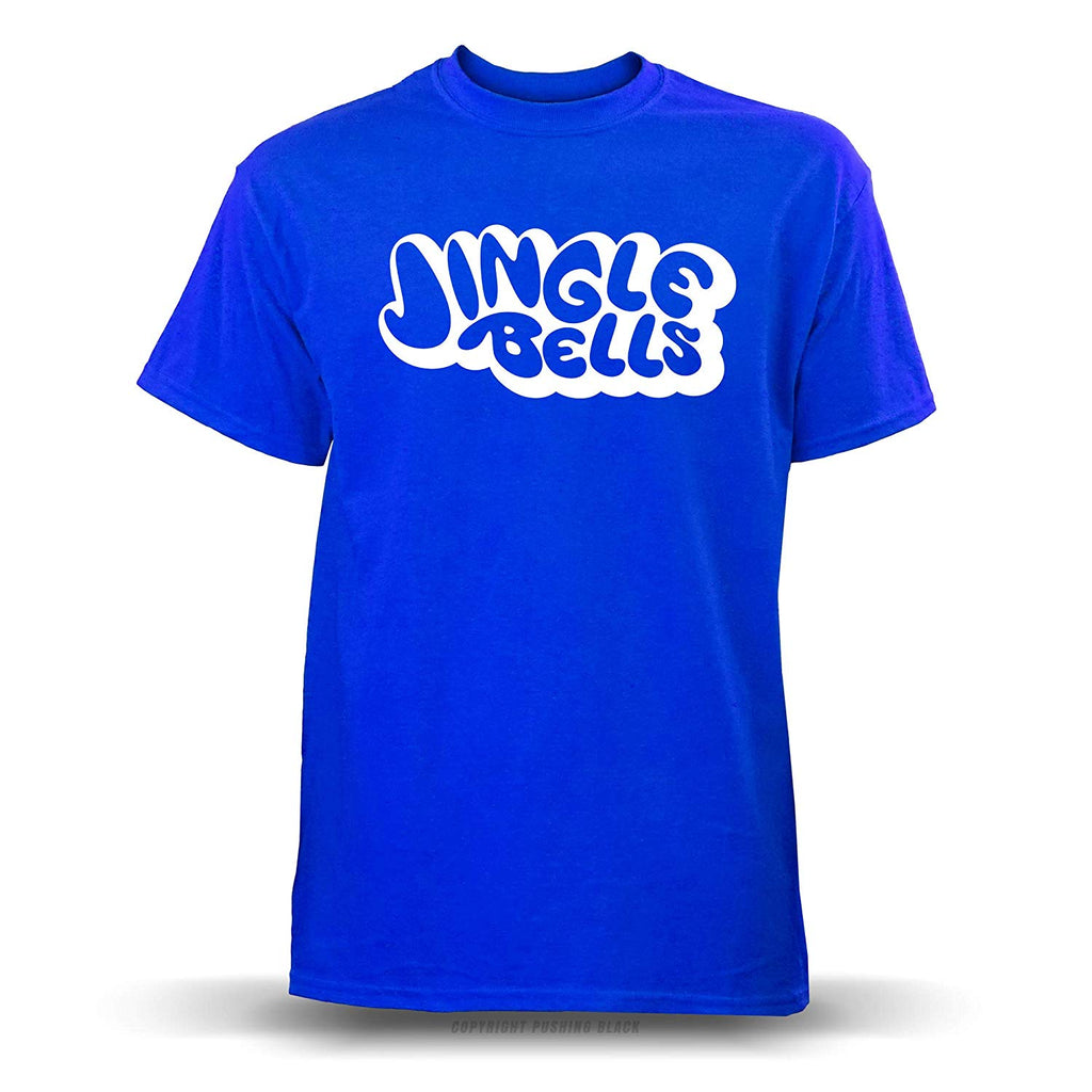 Jingle Bells Stencil' Unisex Blue T-Shirt