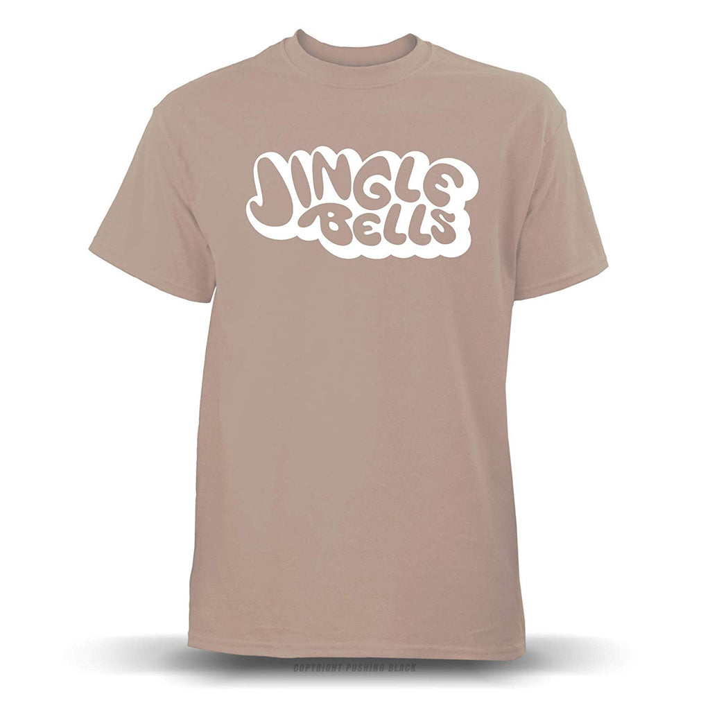 Jingle Bells Stencil' Unisex Brown Savana T-Shirt