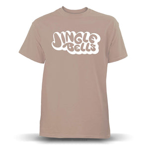 Jingle Bells Stencil' Unisex Brown Savana T-Shirt