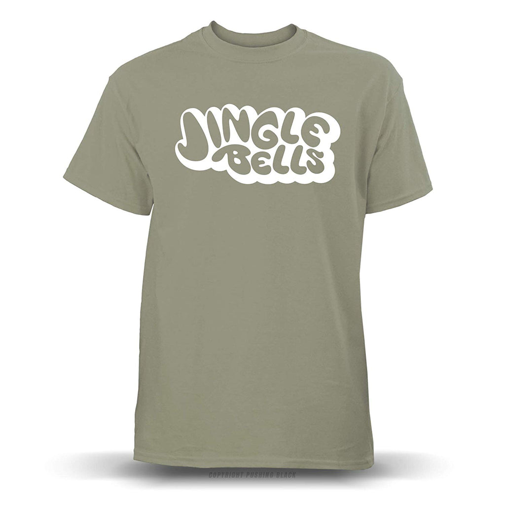 Jingle Bells Stencil' Unisex Military Green T-Shirt