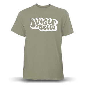 Jingle Bells Stencil' Unisex Military Green T-Shirt