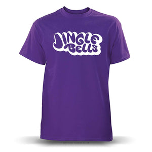 Jingle Bells Stencil' Unisex Purple T-Shirt