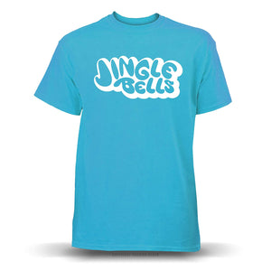 Jingle Bells Stencil' Unisex Tropical Blue T-Shirt