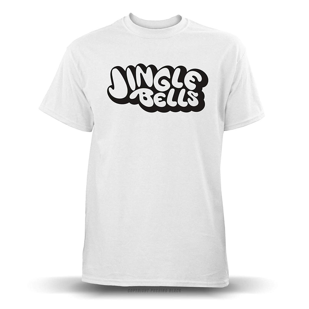 Jingle Bells Stencil' Unisex White T-Shirt