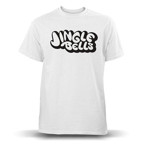 Jingle Bells Stencil' Unisex White T-Shirt