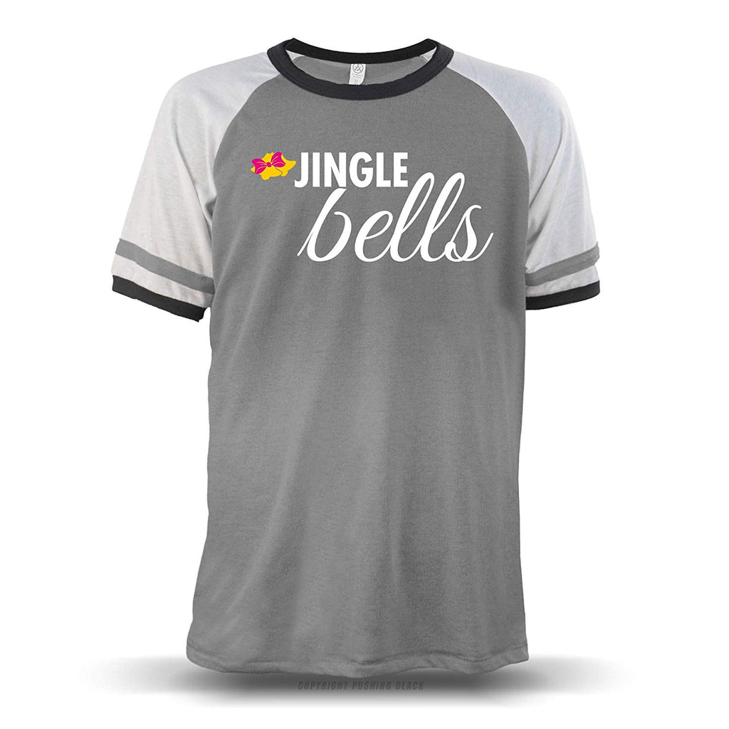 Jingle Bells' Unisex Raglan Grey W/ White Sleeves (Alternative) T-Shirt