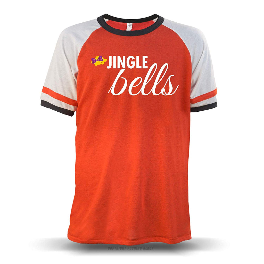 Jingle Bells' Unisex Raglan Red With White Sleeves (Alternative) T-Shirt