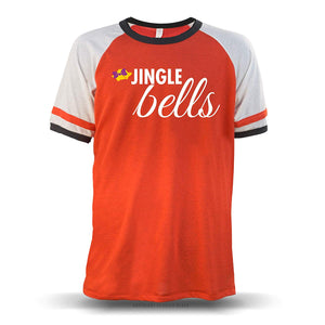 Jingle Bells' Unisex Raglan Red With White Sleeves (Alternative) T-Shirt