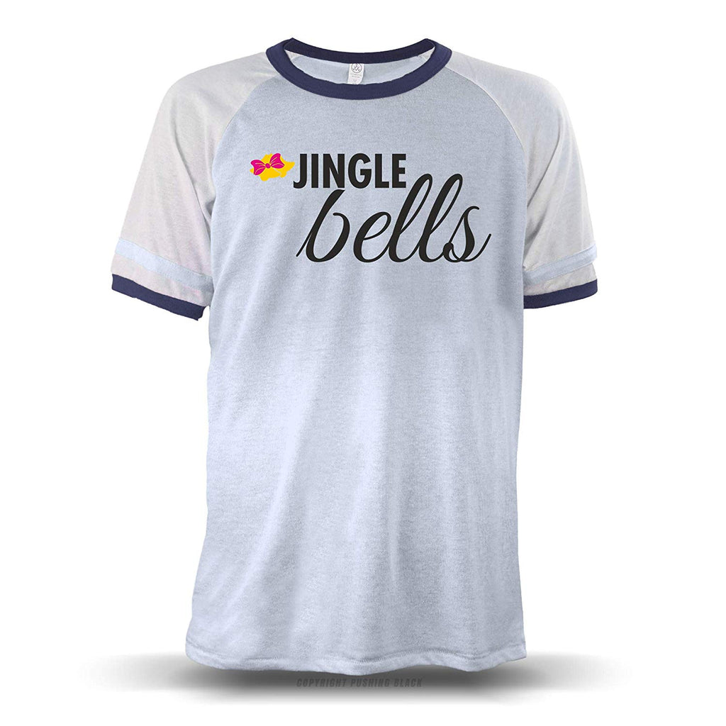 Jingle Bells' Unisex Raglan Sky With White Sleeves (Alternative) T-Shirt