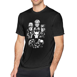 JoJo Bizarre Adventure Cool Men's Casual Short Sleeve Cotton Black T-Shirt