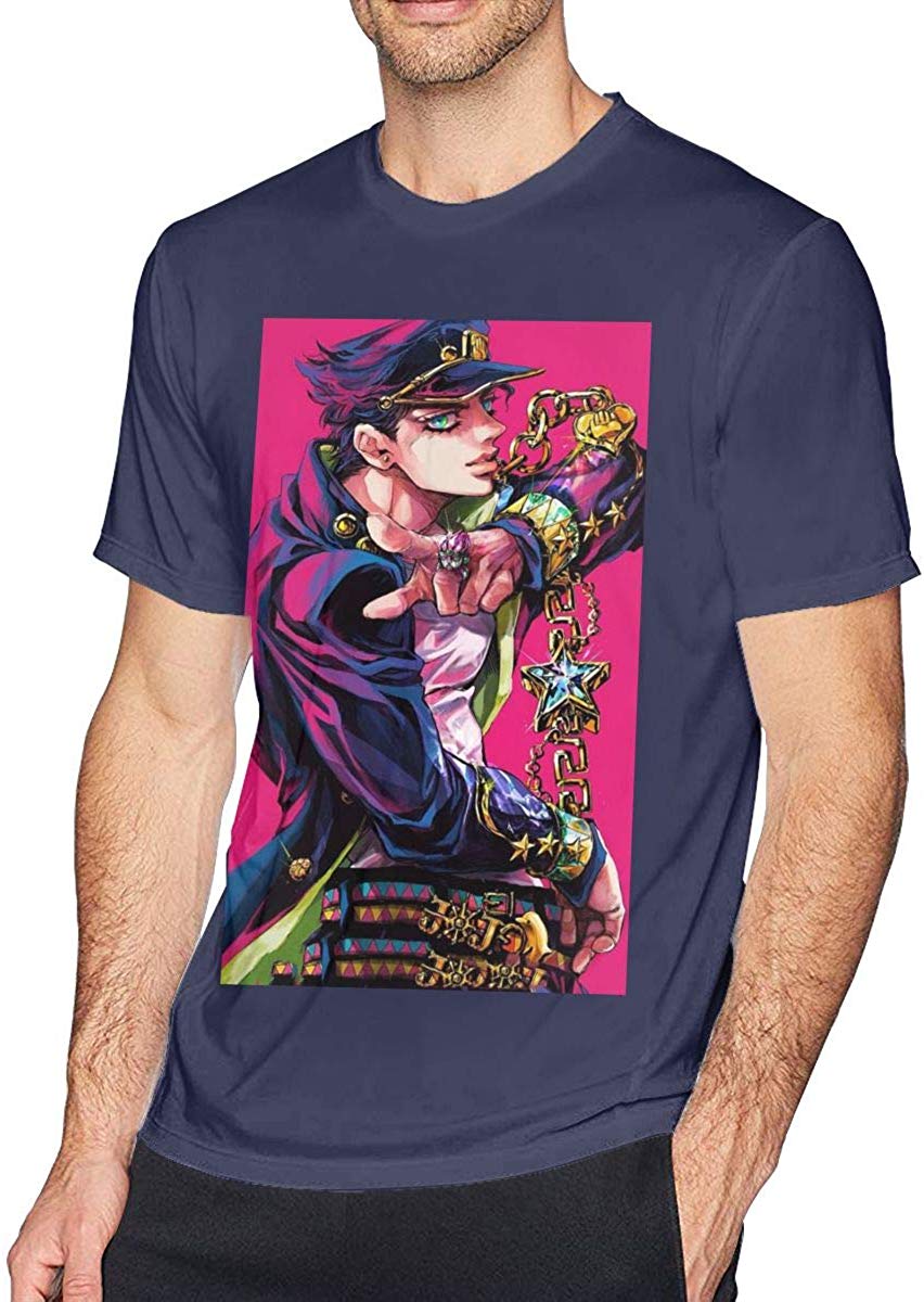 JoJo's Bizarre Adventure (1) Men's Short Sleeve Navy black T-Shirt