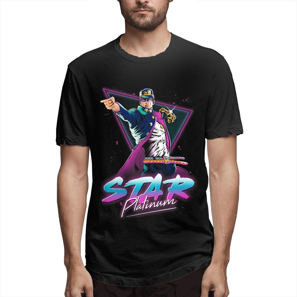JoJo's Bizarre Adventure Man Short Sleeve Trendy Top Black T-Shirt