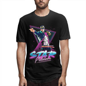 JoJo's Bizarre Adventure Man Short Sleeve Trendy Top Black T-Shirt