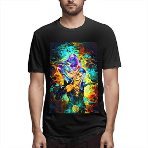 JoJo's Bizarre Adventure Unisex Round Neck Short Sleeve Popular Top Black T-Shirt