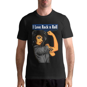 Joan Jett and The hearts Logo Fashion Man's Summer Tops Short Sleeve black T-Shirt