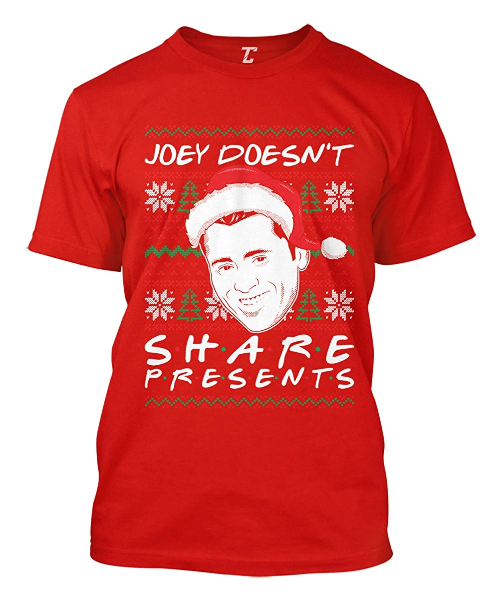 Joey Doesn't Share Presents Ugly Christmas Men's Red T-Shirt
