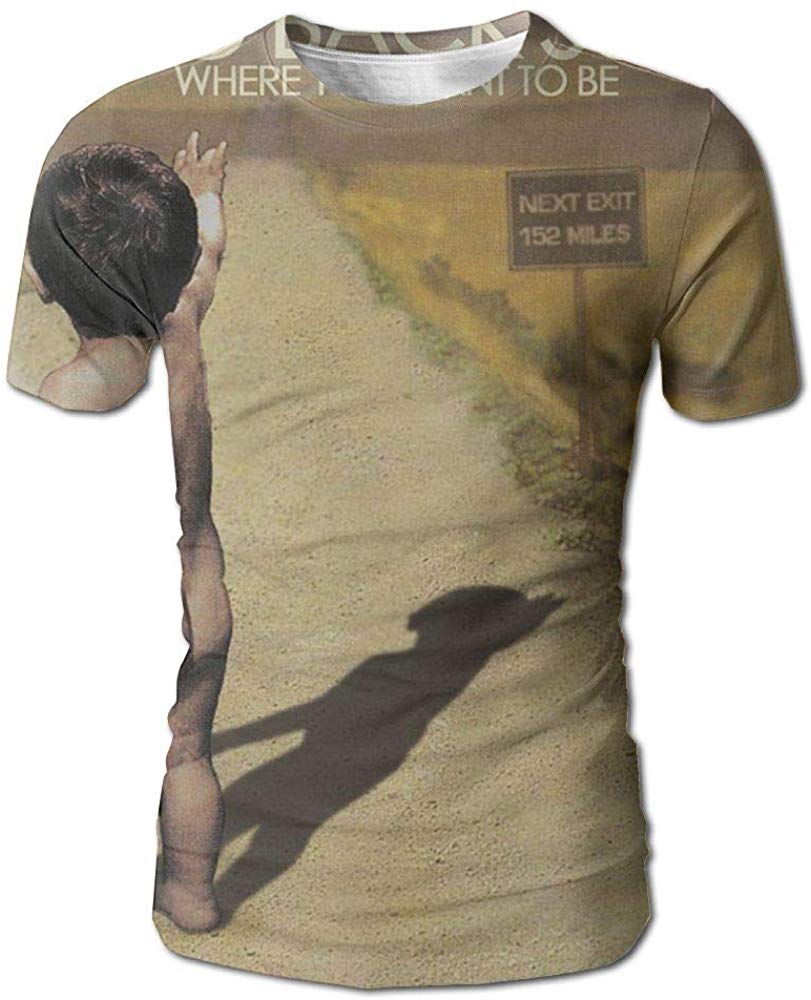 JohnHA Men's Taking Back Sunday Where You Want to Be Design 3D Printed Short Sleeve White T-Shirt