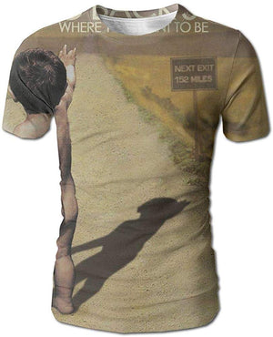 JohnHA Men's Taking Back Sunday Where You Want to Be Design 3D Printed Short Sleeve White T-Shirt