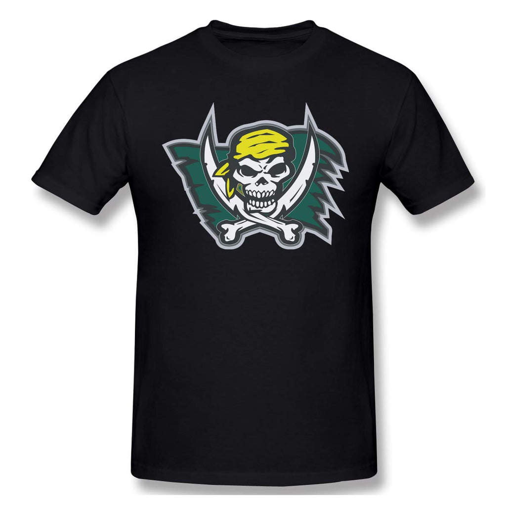 Jolly Roger Logo Pirates of The Car Creawneck Short Sleevefor Mens Black T-Shirt