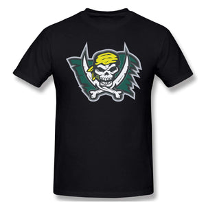 Jolly Roger Logo Pirates of The Car Creawneck Short Sleevefor Mens Black T-Shirt
