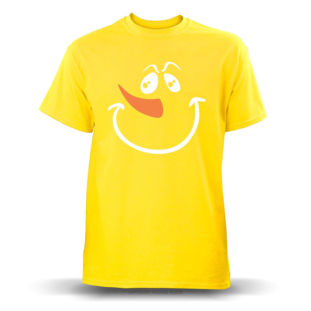 Jolly Snowman Face' Unisex Daisy Yellow T-Shirt