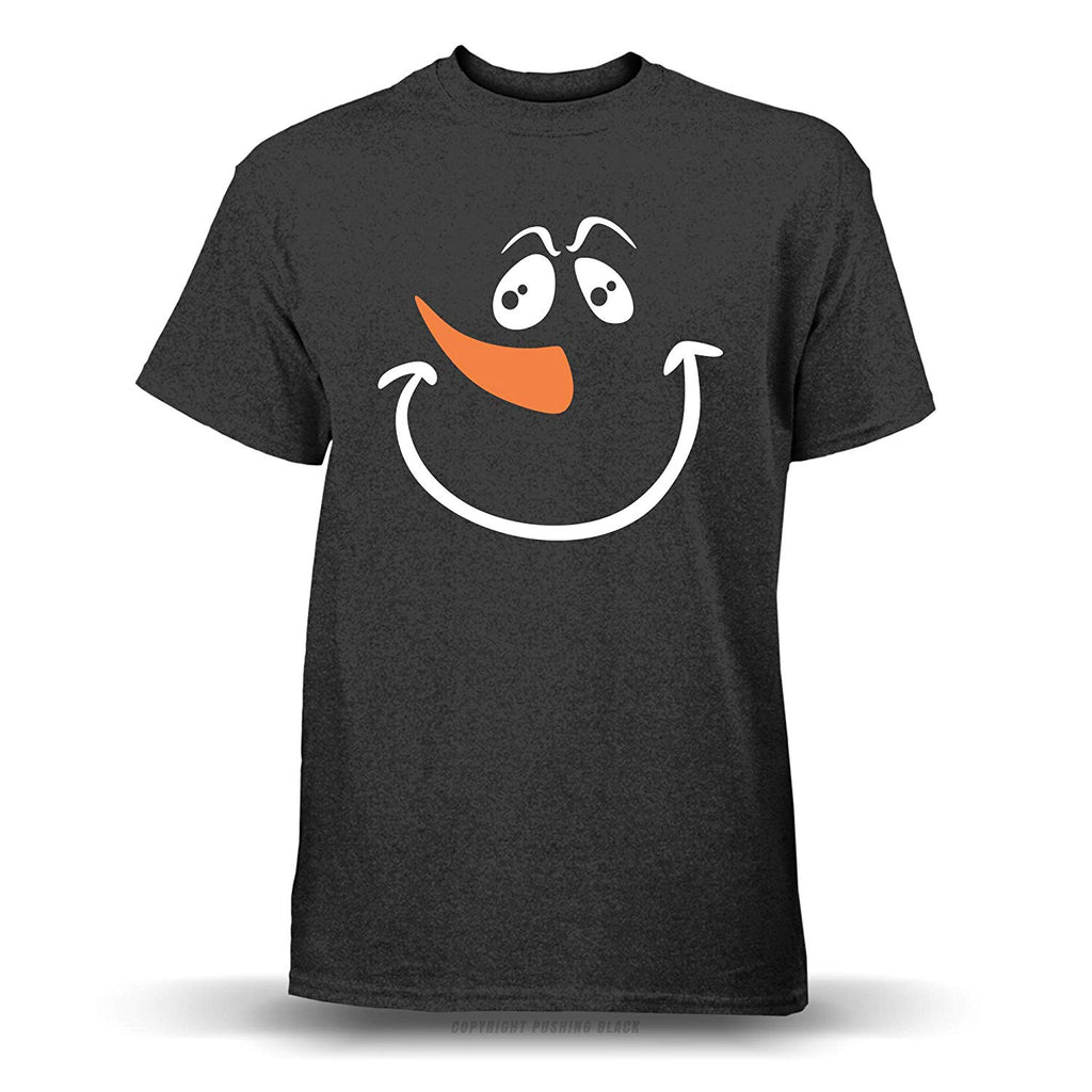 Jolly Snowman Face' Unisex Dark Gray Heather T-Shirt