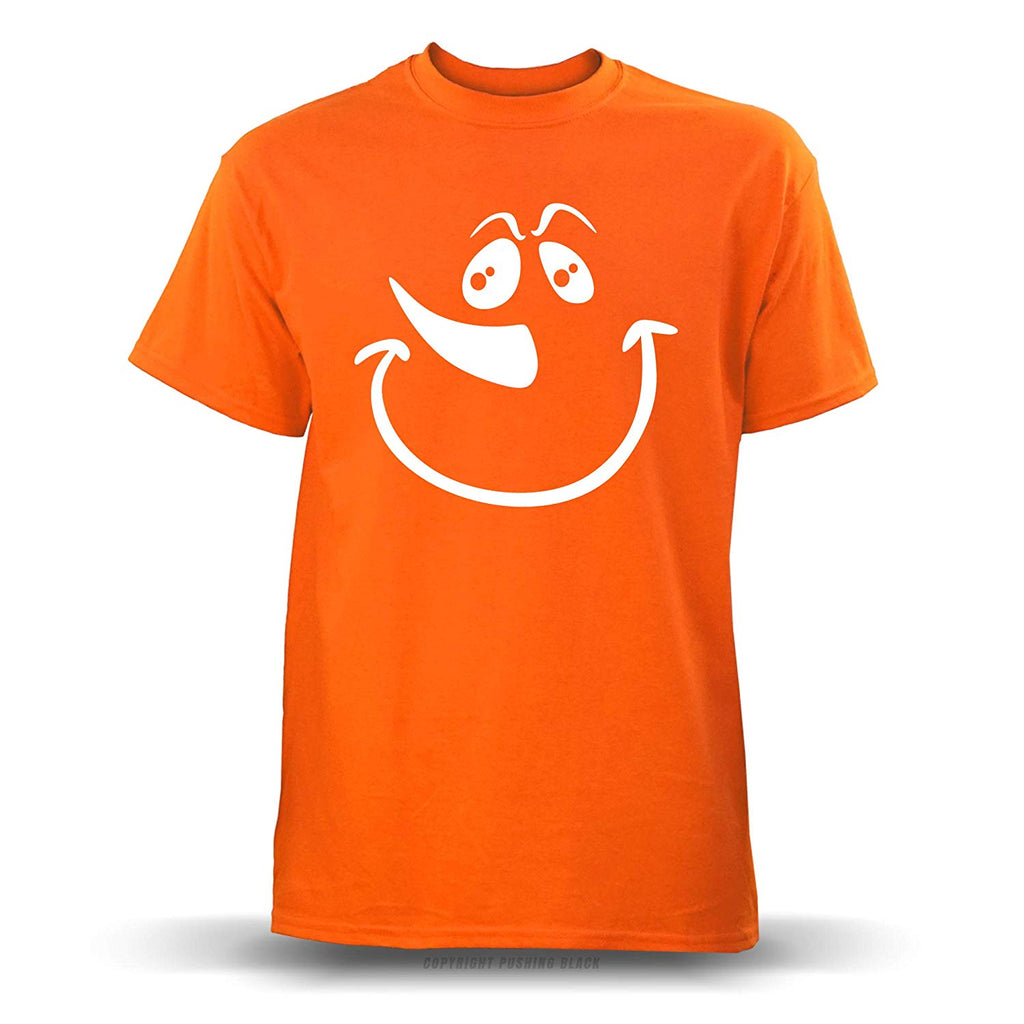 Jolly Snowman Face' Unisex Orange T-Shirt