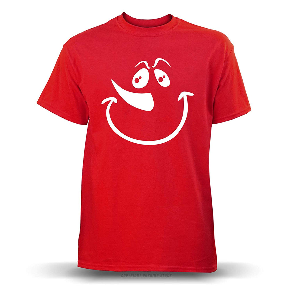 Jolly Snowman Face' Unisex Red T-Shirt