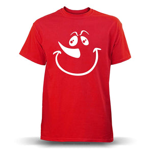 Jolly Snowman Face' Unisex Red T-Shirt
