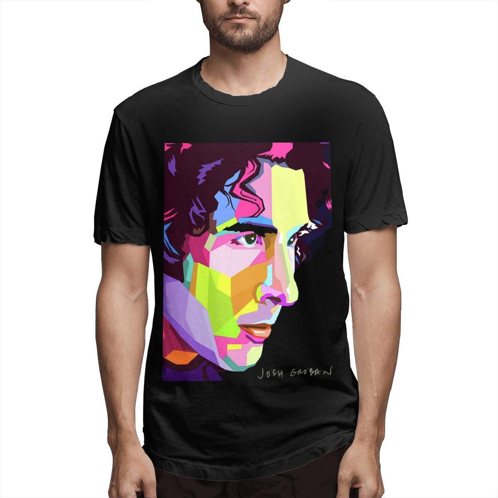 Josh Groban Men's Cotton Short Sleeve Top Vest Black T-Shirt