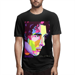 Josh Groban Men's Cotton Short Sleeve Top Vest Black T-Shirt