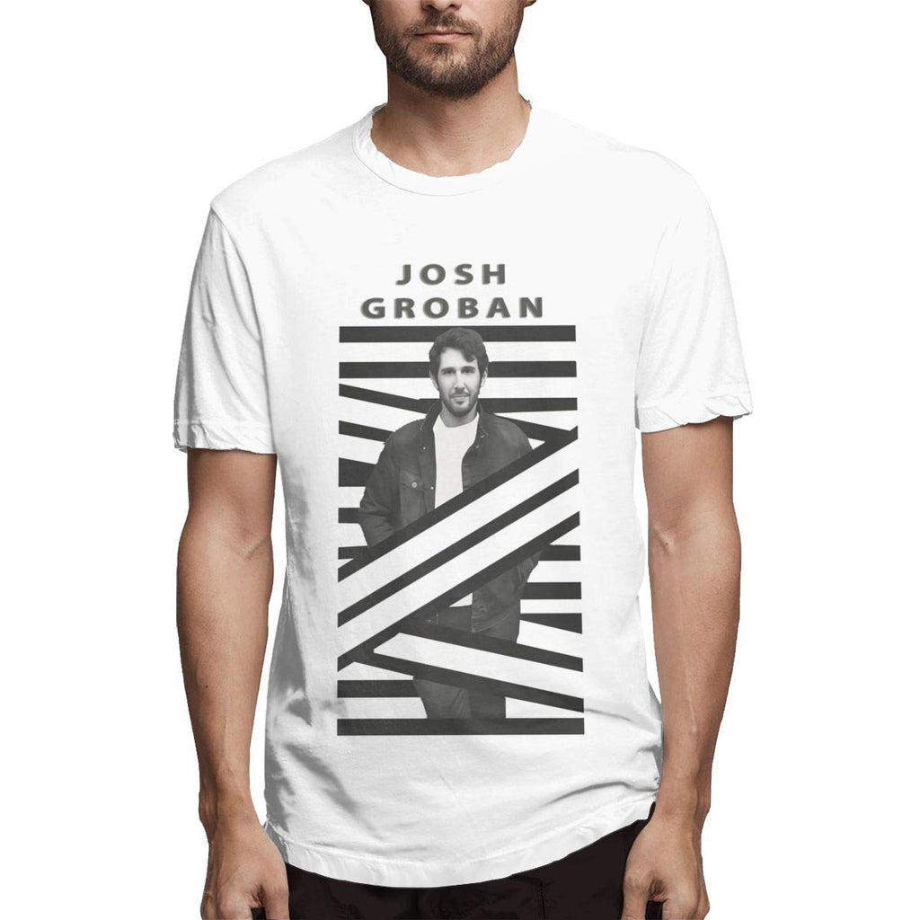 Josh Groban Men's Cotton Short Sleeve Top Vest White T-Shirt