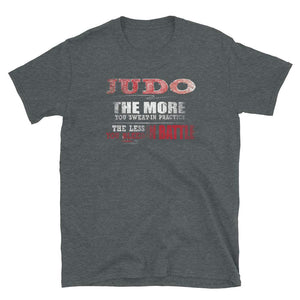 Judo More You Sweat in Practice Less Bleed Battle Dark Heather T-Shirt