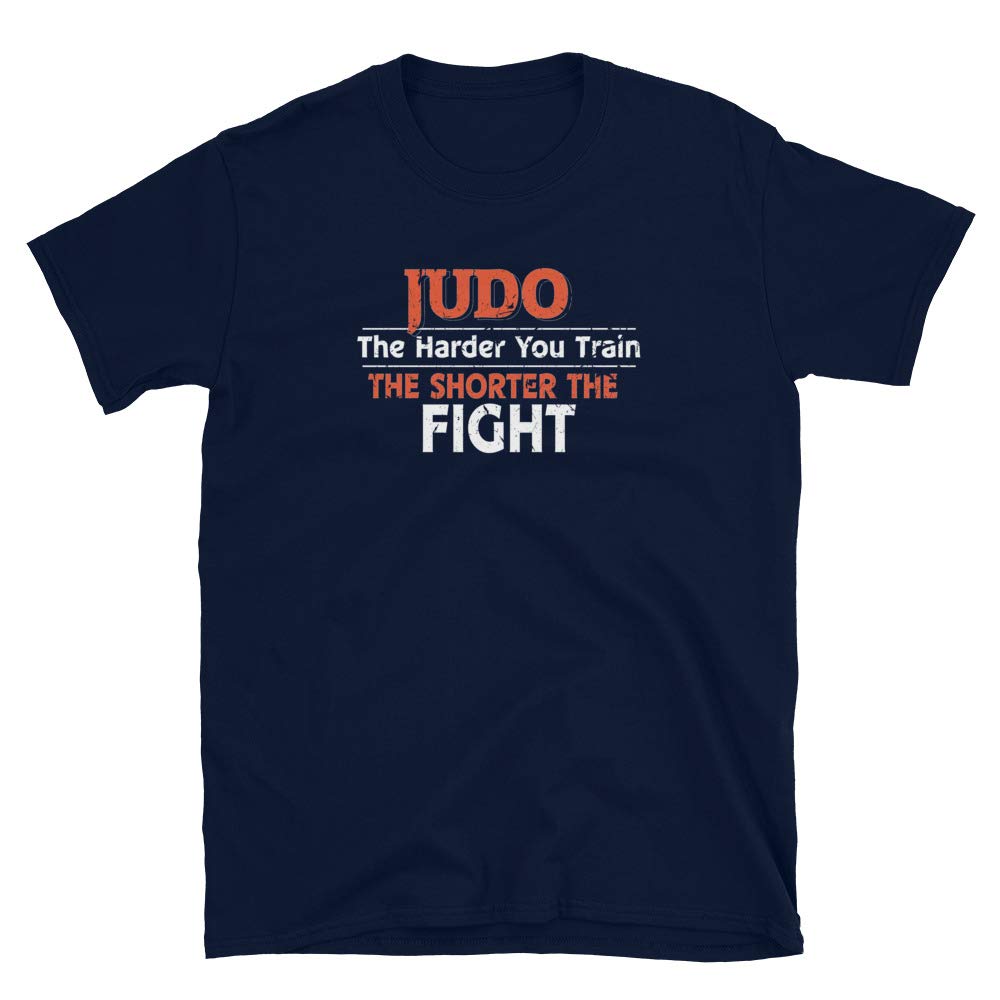 Judo The Harder You Train The Shorter The Fight Navy T-Shirt