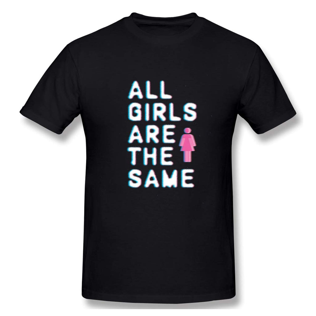 Juice Wrld All Girls are The Same Song Man's New Short Sleeve Basic Cotton Black T-Shirt