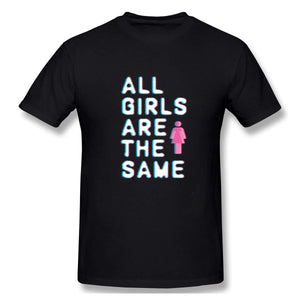 Juice Wrld All Girls are The Same Song Man's New Short Sleeve Basic Cotton Black T-Shirt